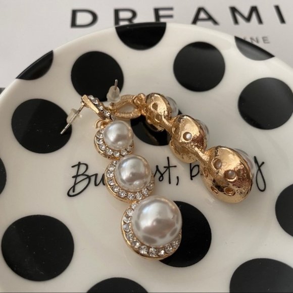 💕Last One Faux Pearl Elegant Drop Earrings - Picture 4 of 4